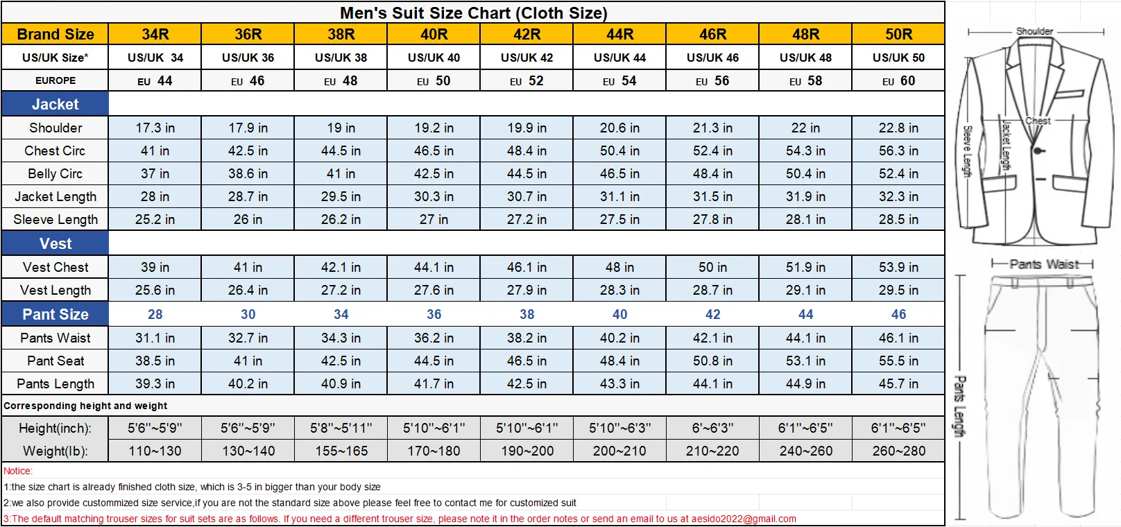 3 Pieces Mens Suit Plaid Notch Lapel Tuxedos (Blazer vest Pants)