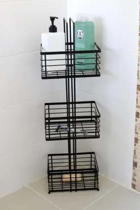 3 Tier Freestanding Shower Caddy Matte Black