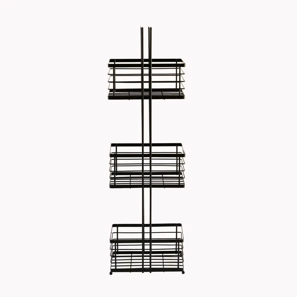 3 Tier Freestanding Shower Caddy Matte Black