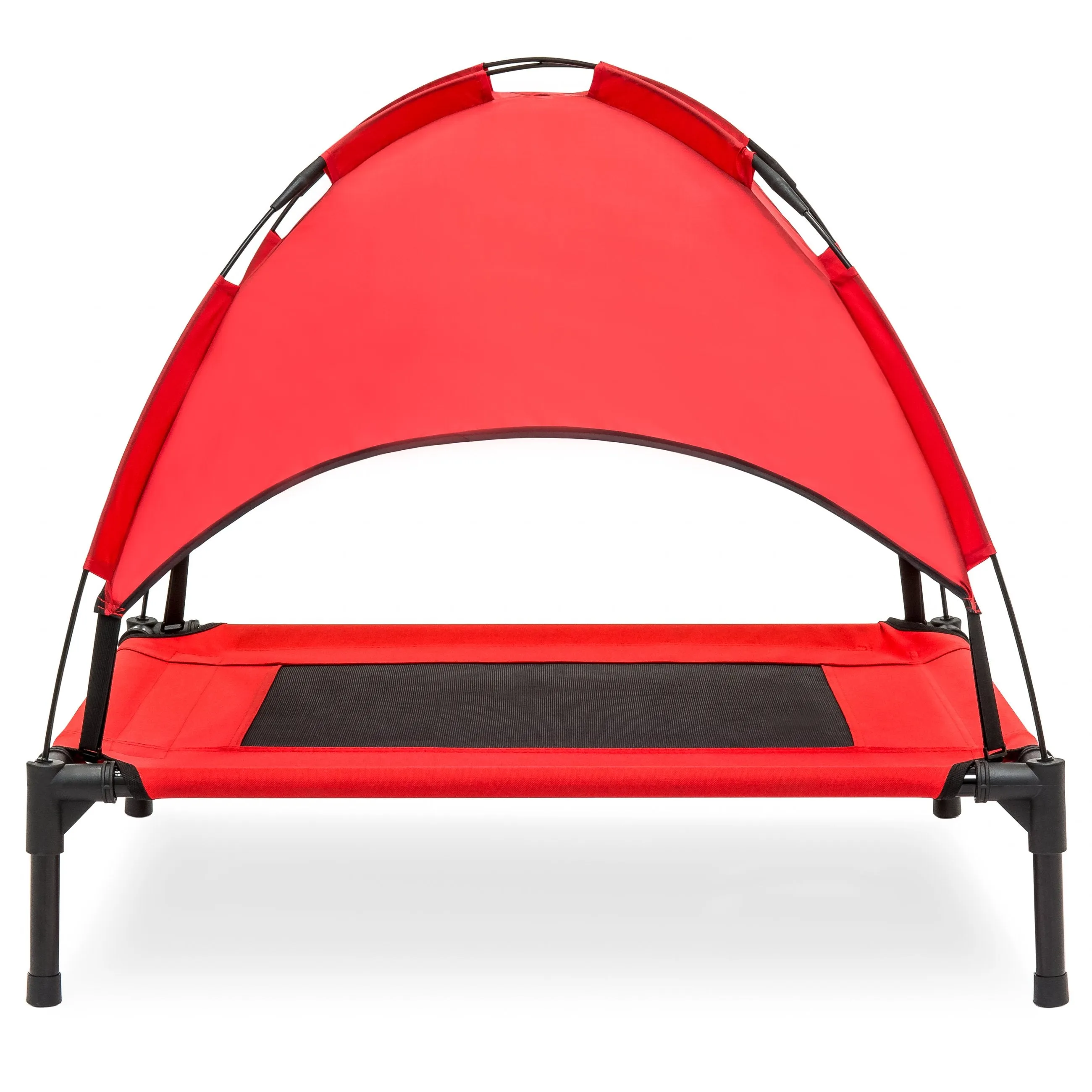 30in Raised Cooling Dog Bed w/ Removable Canopy