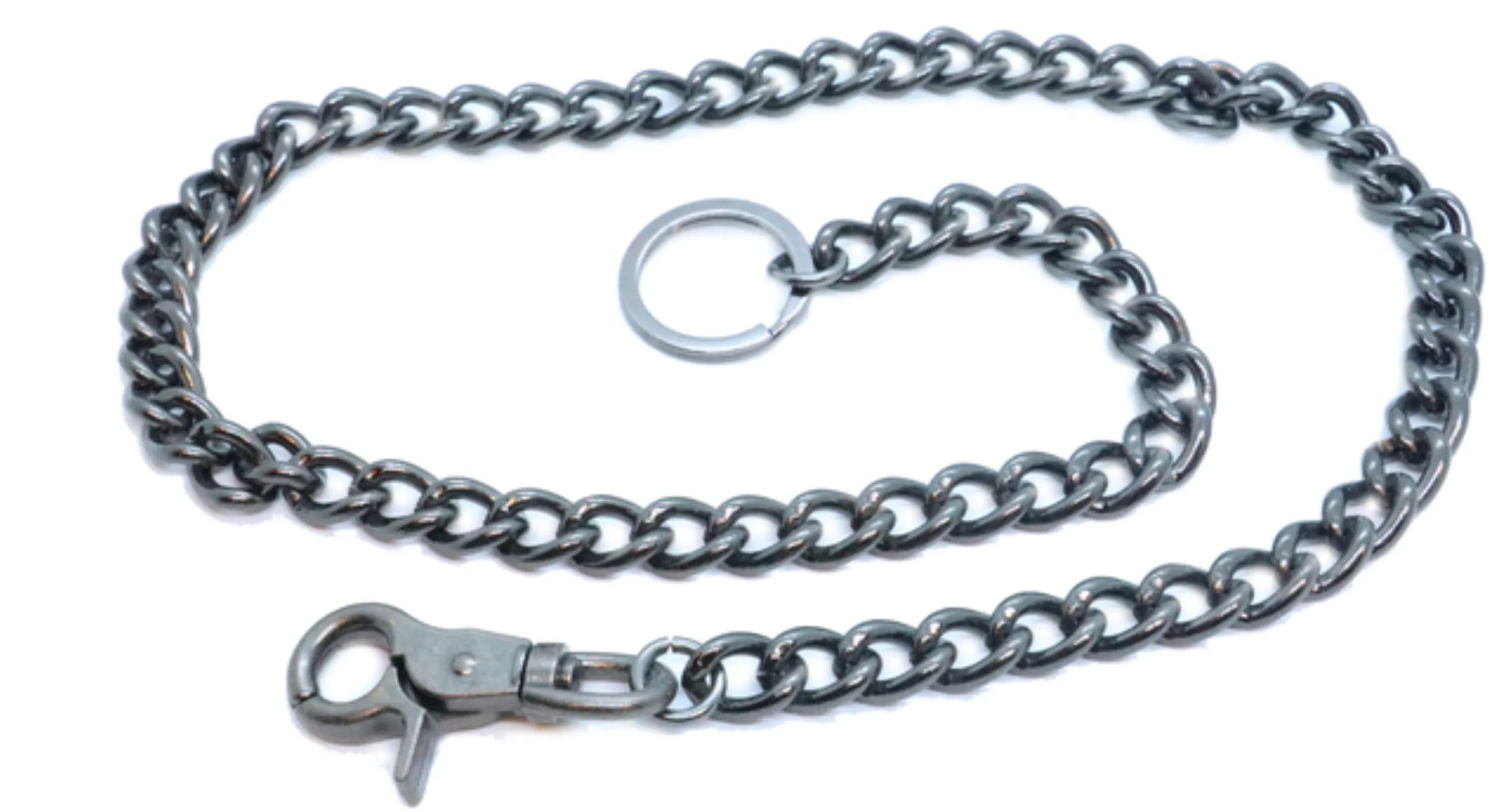 34” Gun Metal Wallet Chain