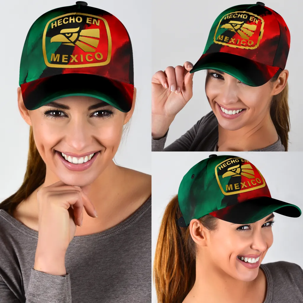 3D Full Printed Mexico Classic Cap Baseball Hat, Hecho En Mexico Cap Hat