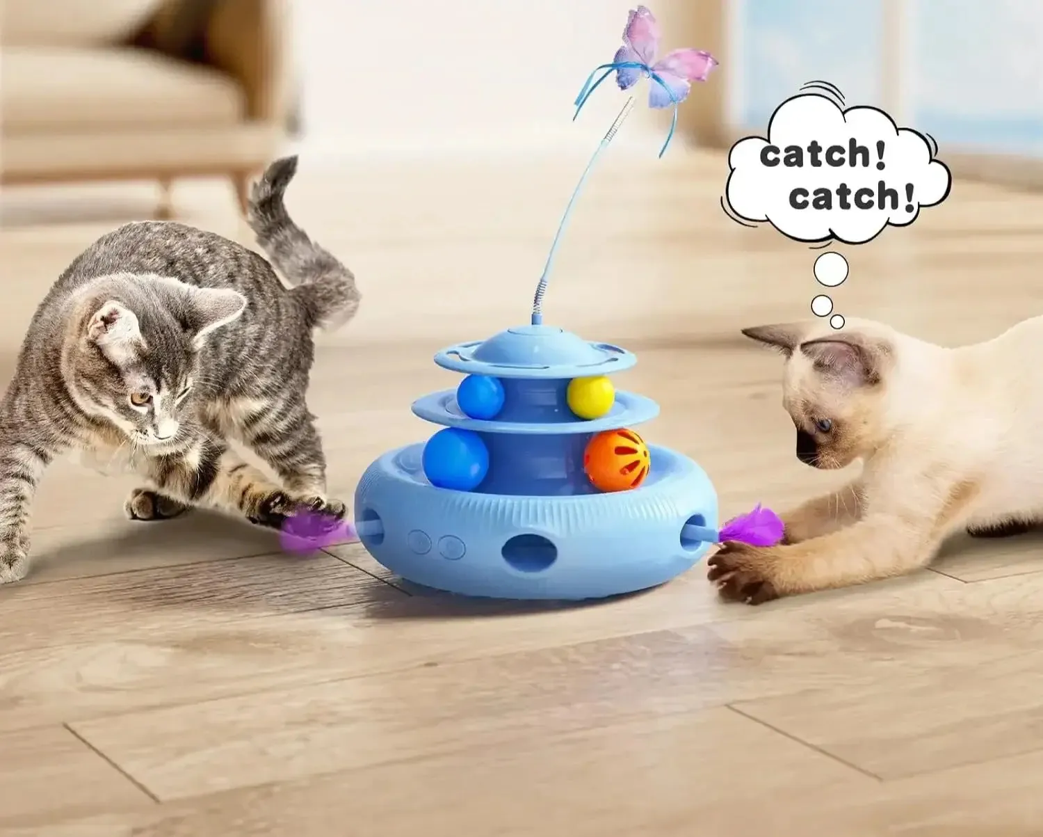 4-in-1 Interactive Cat Toy - Endless Fun