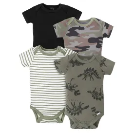 4-Pack Baby Boys Fossils Short Sleeve Onesies® Bodysuits