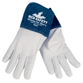 4850M MCR Safety Gloves for Glory Welding Gloves, Medium, Leather, White