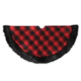 48" Red And Black Checkered Tree Skirt