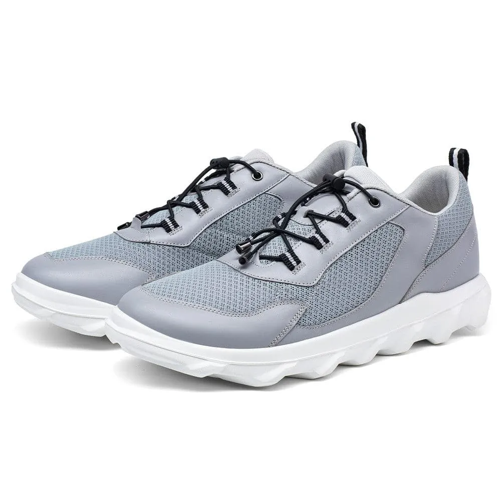 5 CM / 1.95 Inches CMR CHAMARIPA Elevator Shoes - Grey Sports Shoes for Men - Elevate Your Height with Comfortable Hiking Shoes