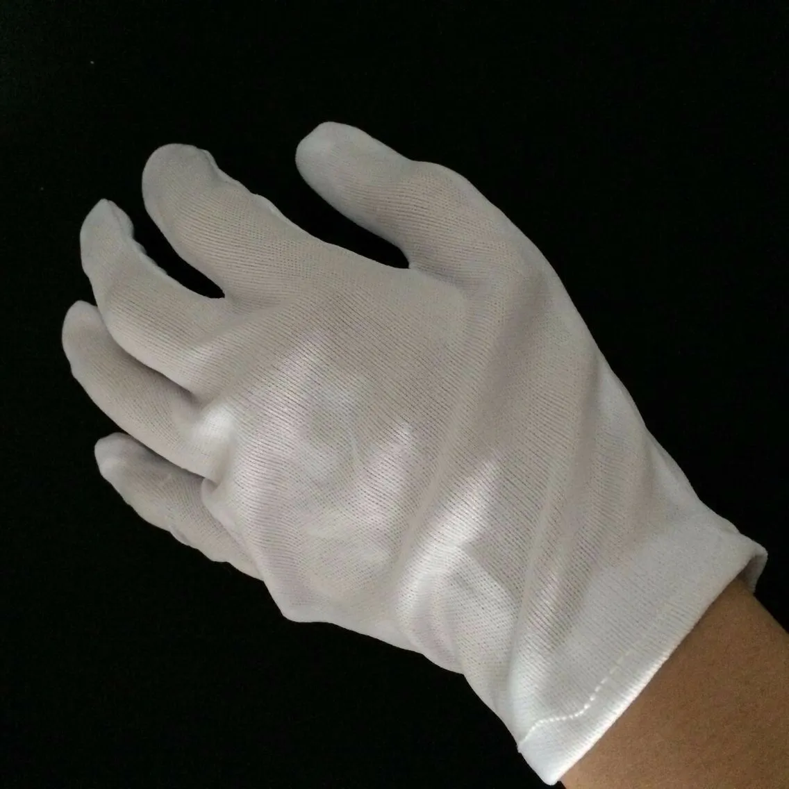 5 Pairs / 10 Pcs White Work Jewellery Handling Costume Cotton Soft Thin Gloves