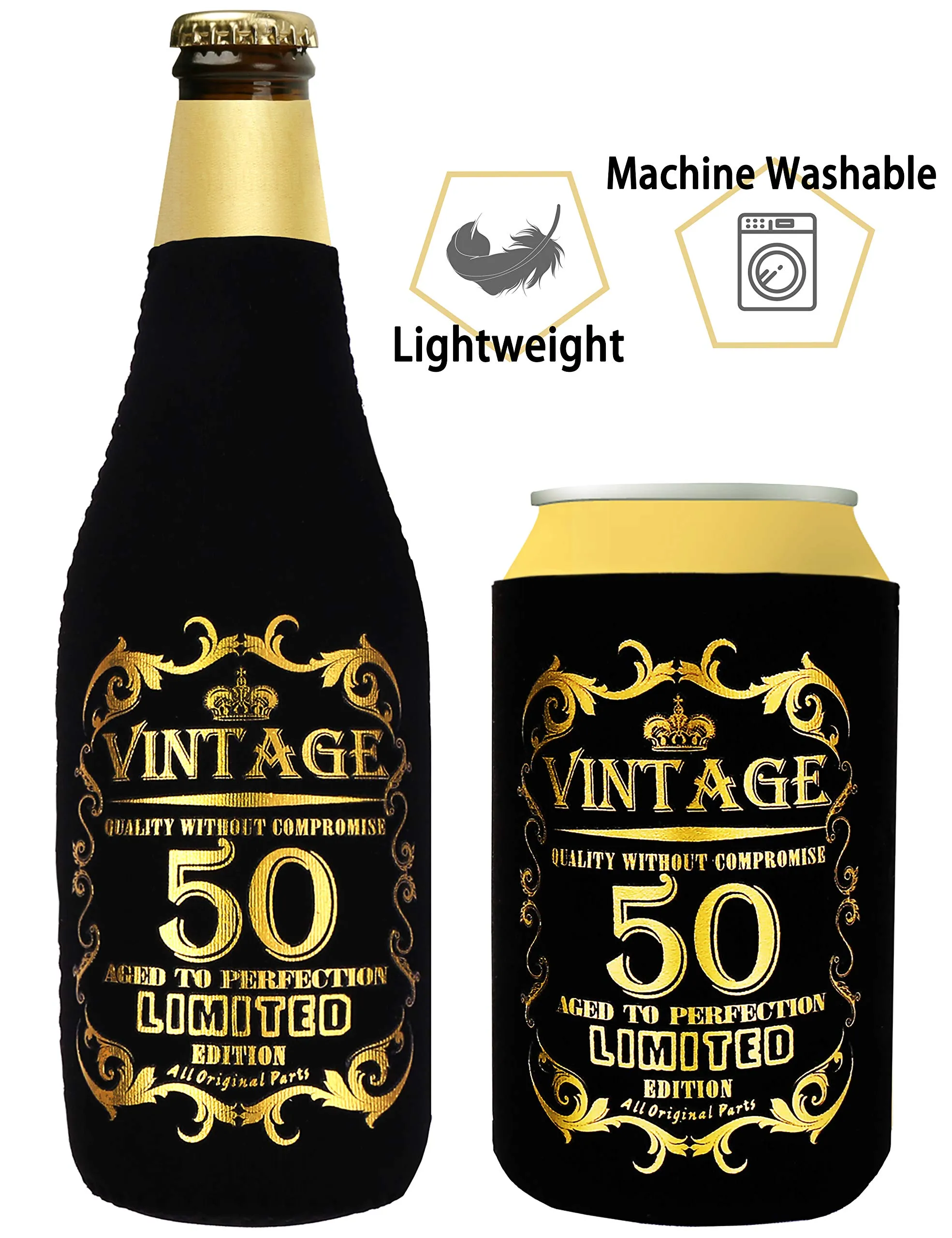 50 Birthday Decorations for Men, 50th Birthday Bottle Cooler for Men, 50 Year Old