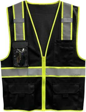 500GTBK Enhanced Visibility Vest - Black