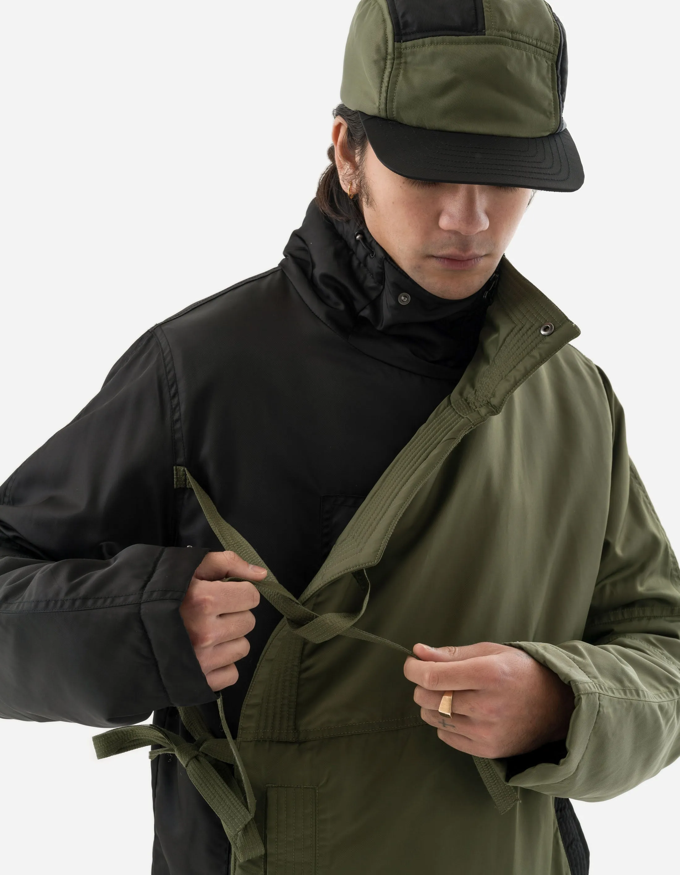 5274 Tibetan Padded Flight Jacket Black/Olive