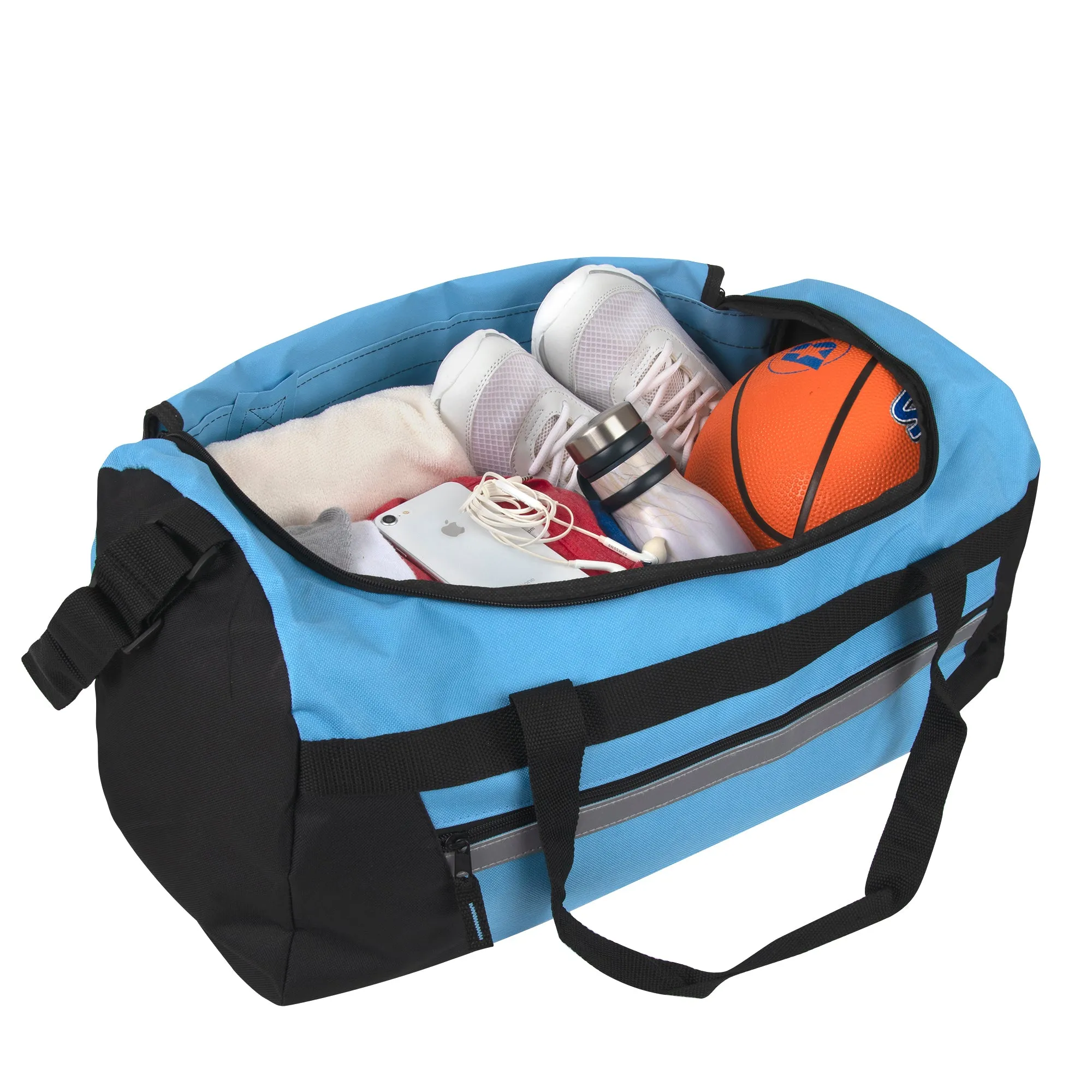 56cm Duffel Bag Large 43L Capacity - Light Blue