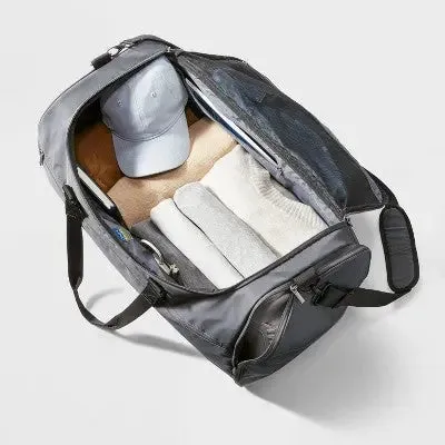 60L Duffel Bag Gray - Open