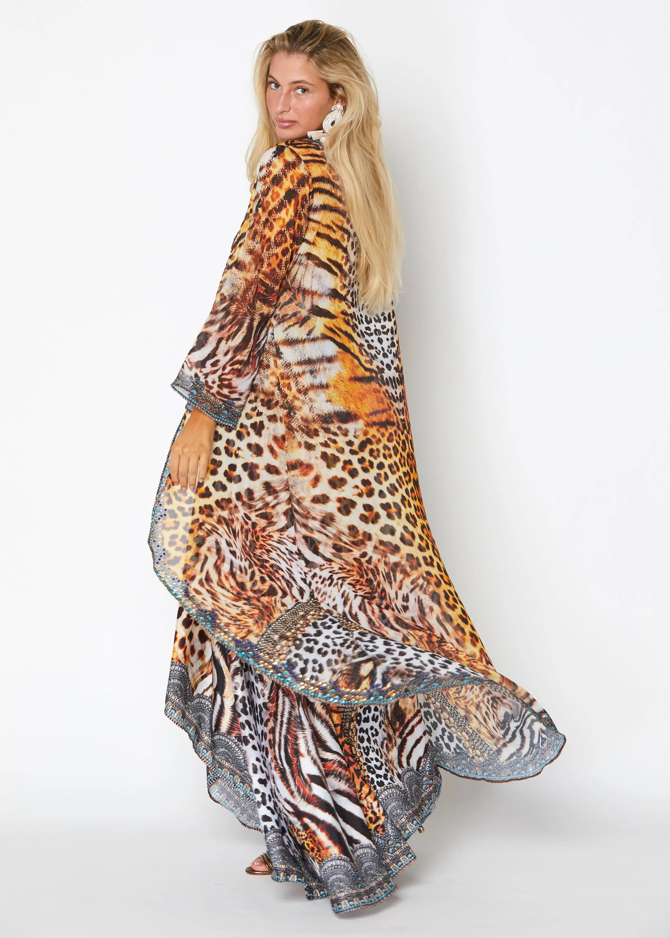 648 Fiercely beautiful animal print duster