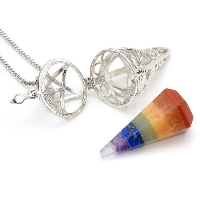 7 Chakra Crystal Locket Necklace | Jovivi