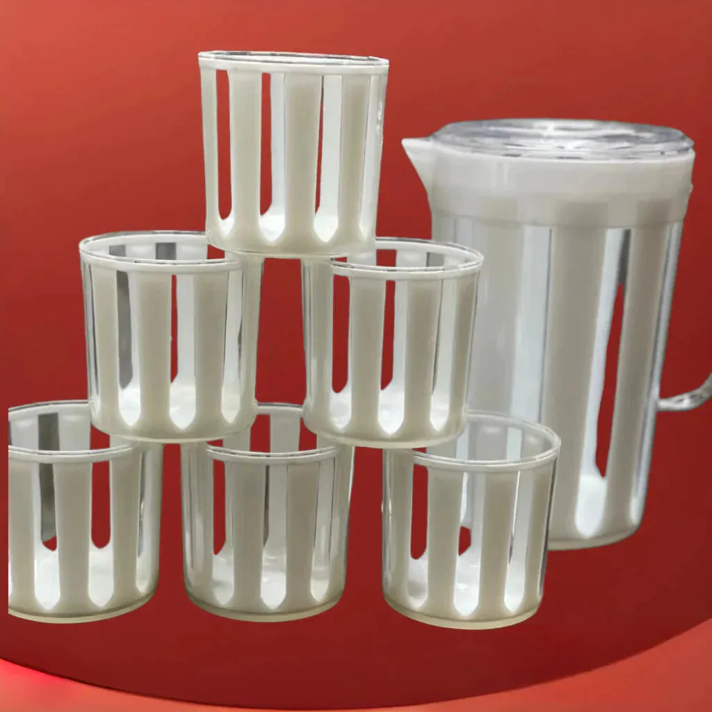 7pcs Plastic Jug Glass Set