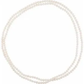 8-8.5 mm Cultured White Freshwater Pearl 72" Strand