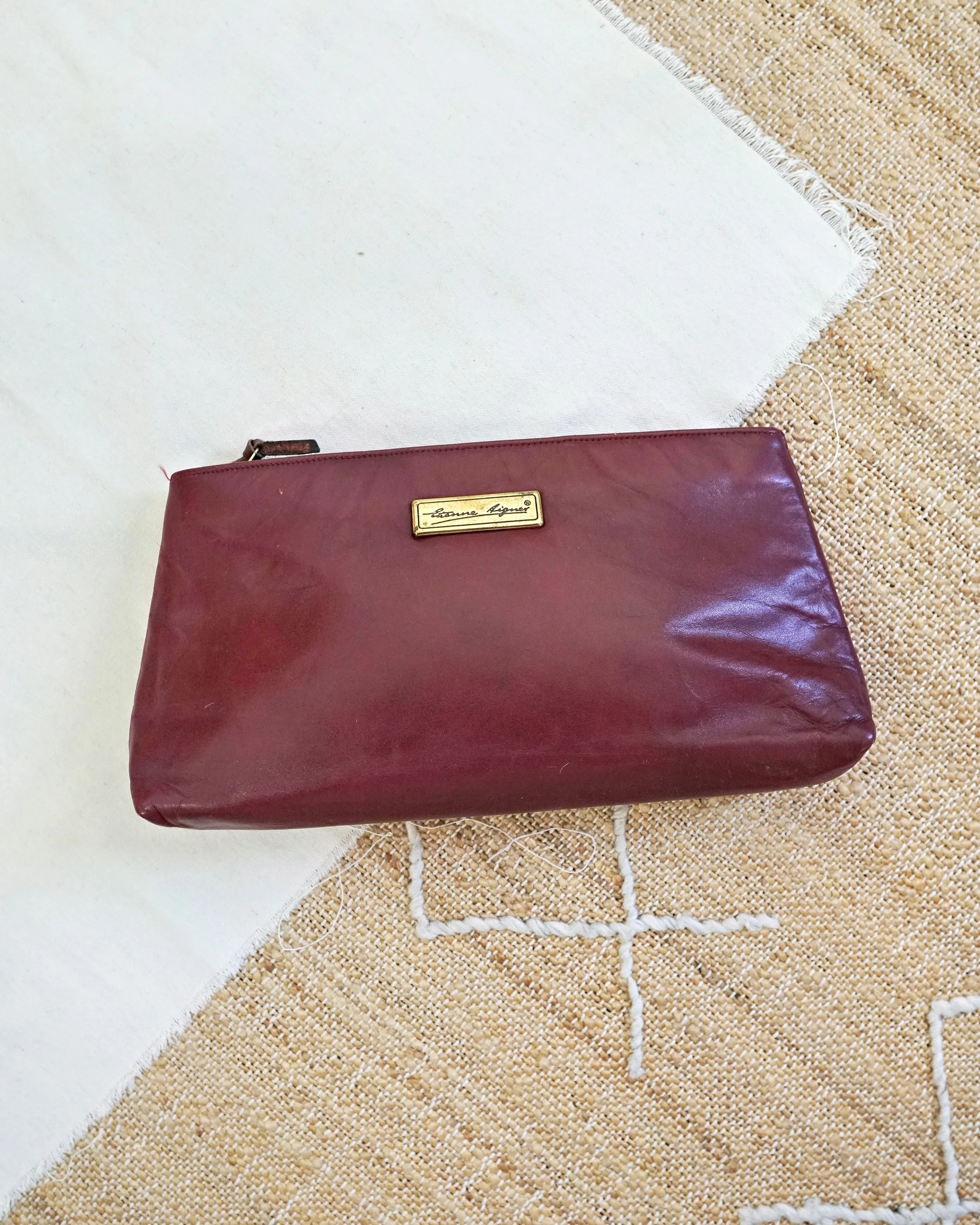 80's Etienne Aigner Oxblood Clutch