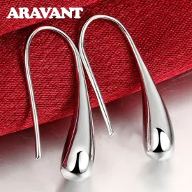 925 Silver Raindrop Dangle Earrings