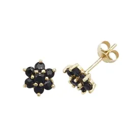 9ct Yellow Gold Sapphire Stud Earrings ES544S