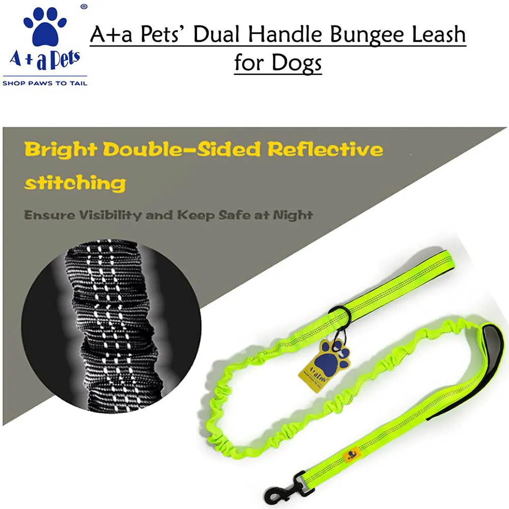 A a Pets' Dual Handle Bungee Leash - Pink