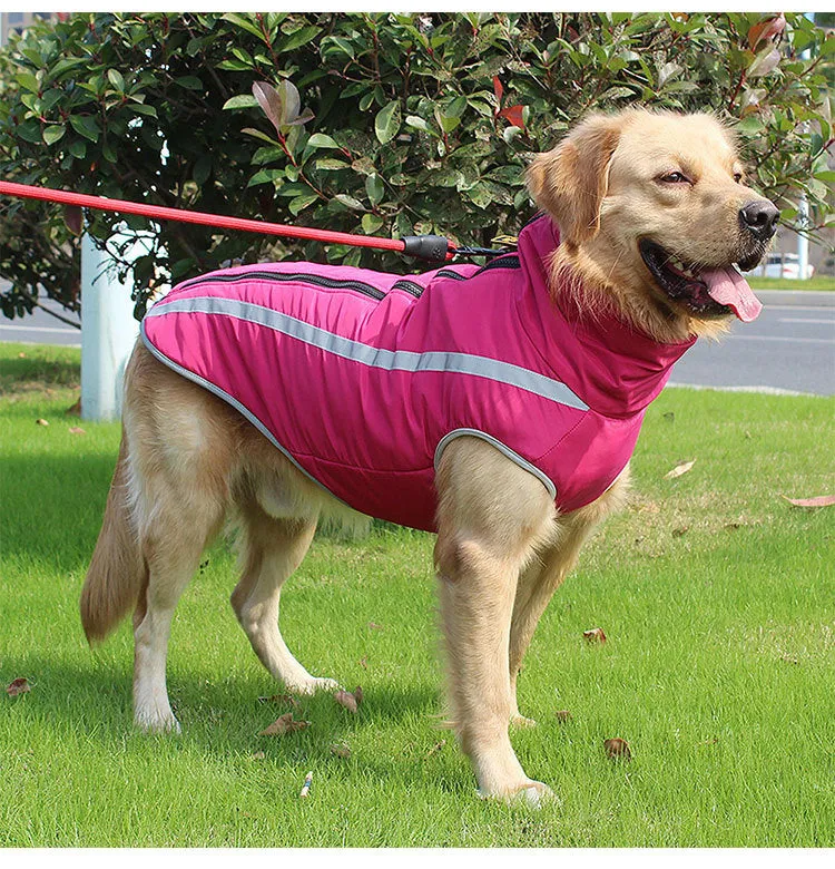 A a Pets' Luxurious Rain & Wind' Protector Jacket for Dogs - Pink