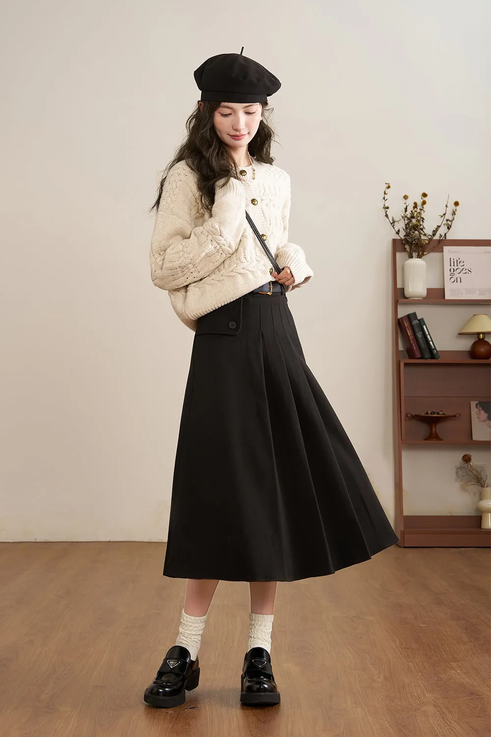 A Line Maxi Skirt for Women