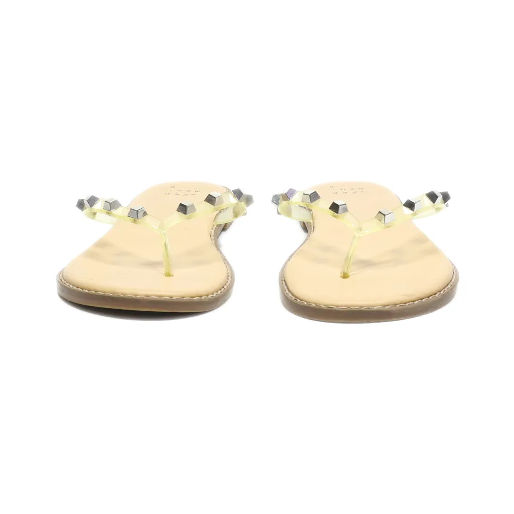 A New Day Flip Flops Rubber Transparent Colour For Women