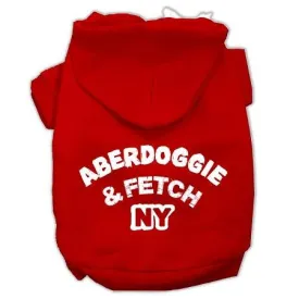 Aberdoggie NY Screenprint Pet Hoodies Red Size Med (12)