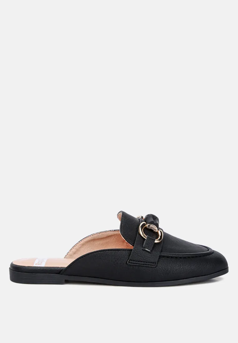 Abner Horsebit Embellished Slip On Mules