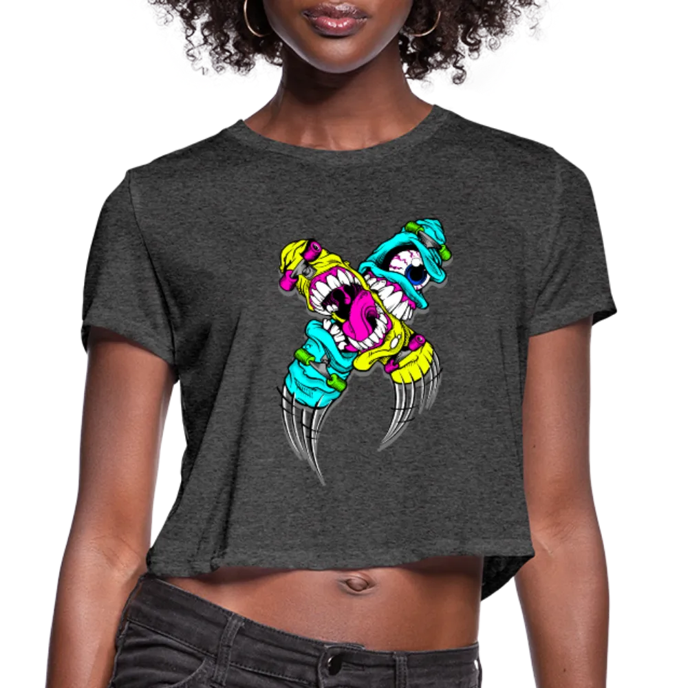 Abstract Monsters Art Women's Cropped T-Shirt