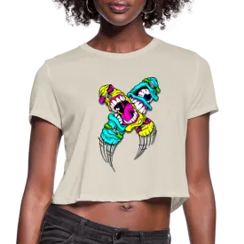 Abstract Monsters Art Women's Cropped T-Shirt