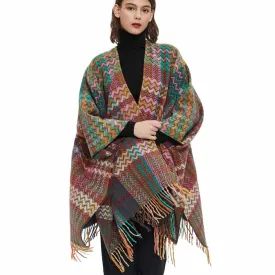 Accity | Knitted Poncho Cape Shawl