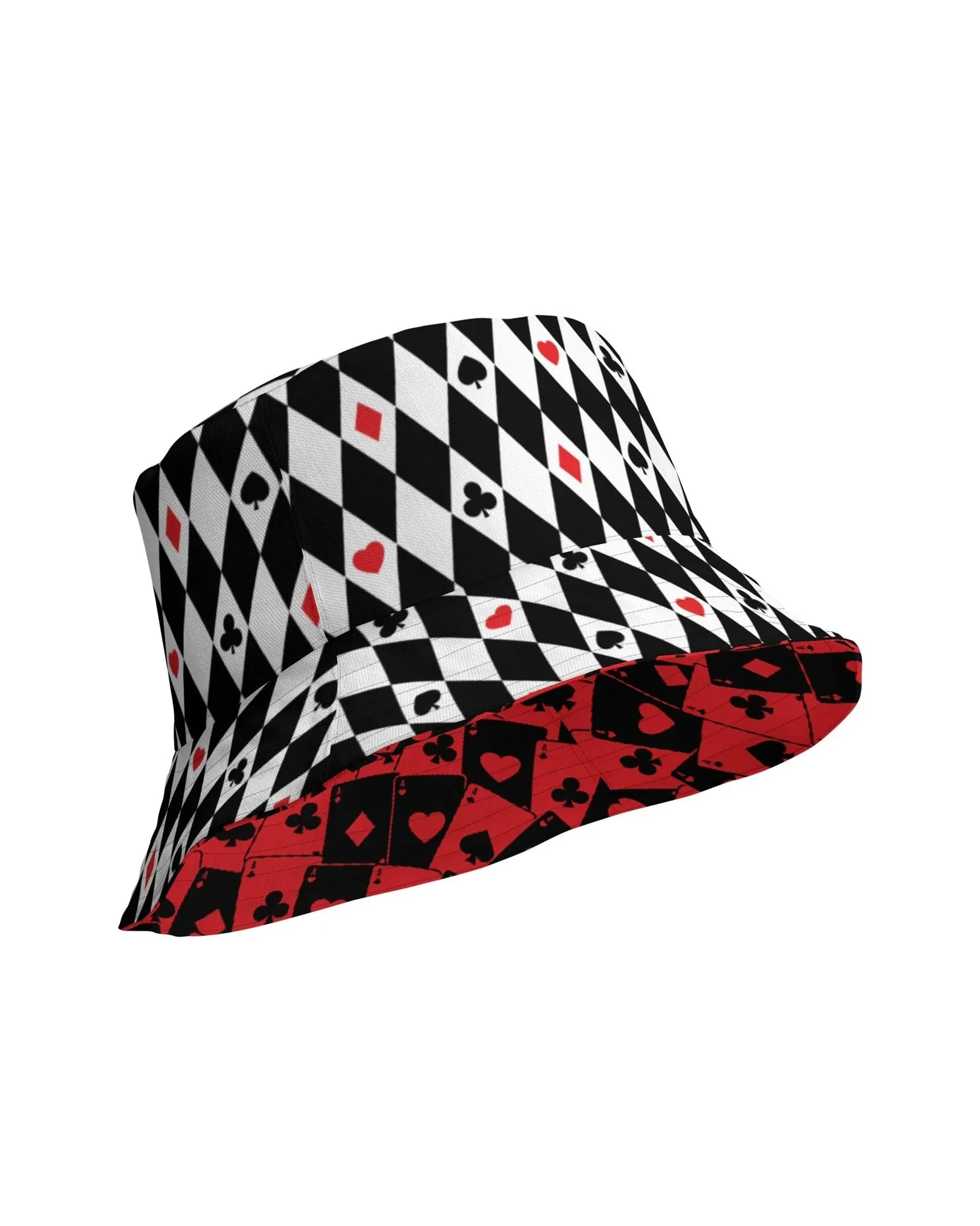 Ace Of Hearts / House Of Cards Reversible Bucket Hat