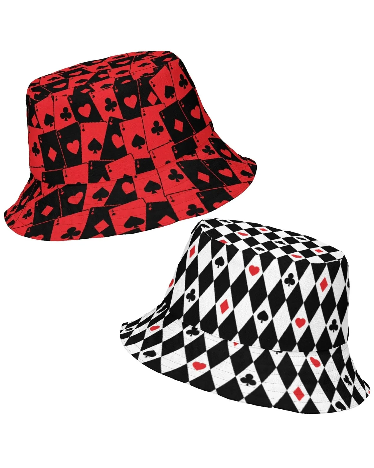 Ace Of Hearts / House Of Cards Reversible Bucket Hat