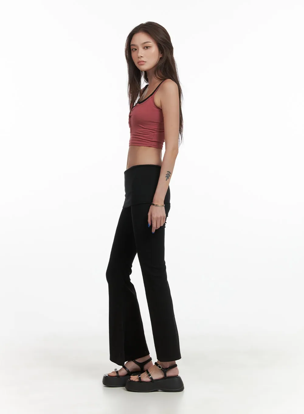 Activewear Bootcut Wrap Leggings CY423