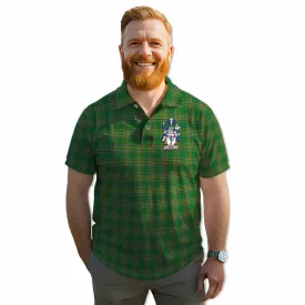 Adair Irish Clan Tartan Men's Polo Shirt with Coat of Arms