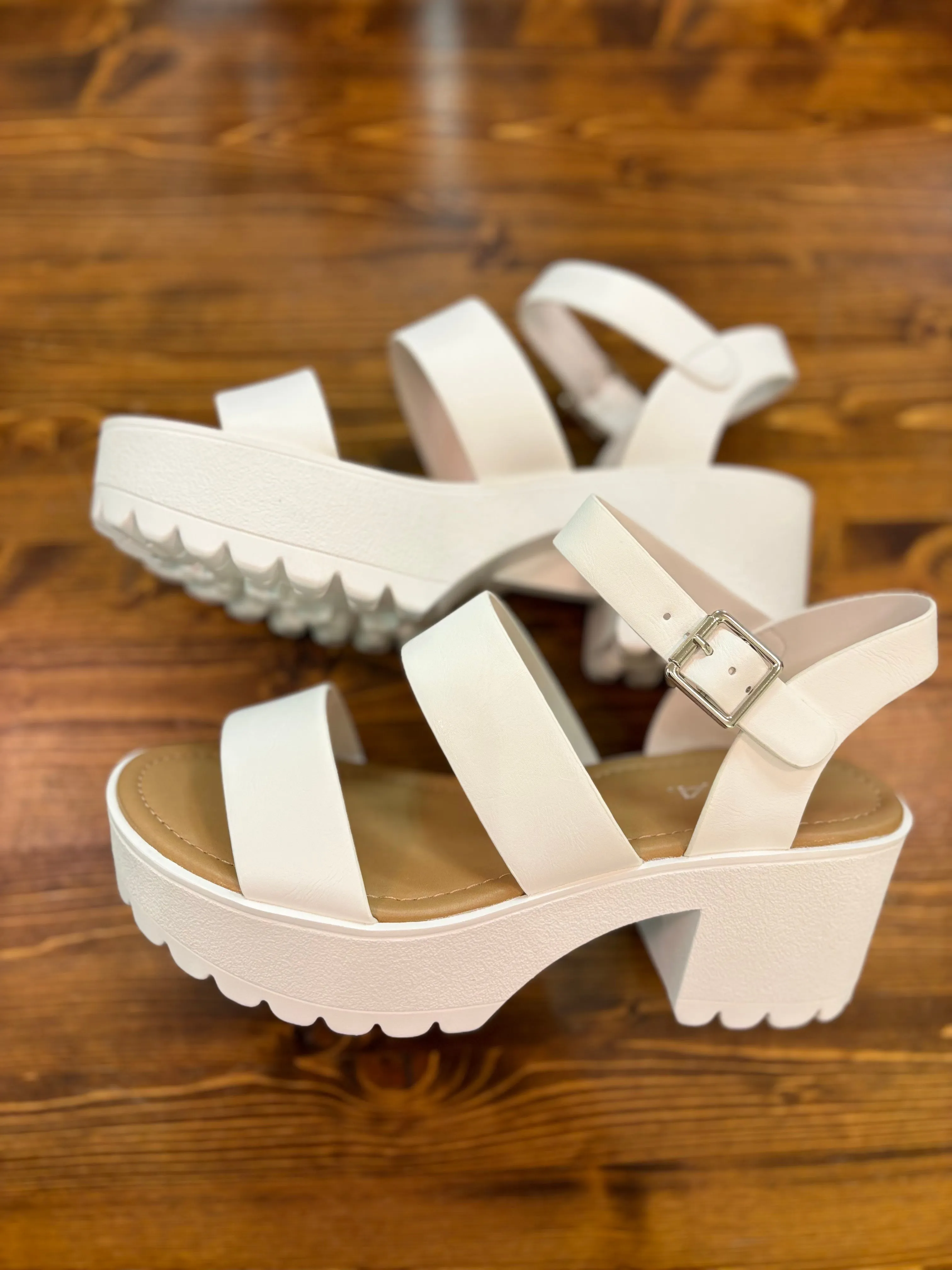 Adalyn Wide Strap Platform Sandals