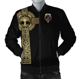 Adam Clan Bomber Jacket with Golden Celtic Tree Of Life