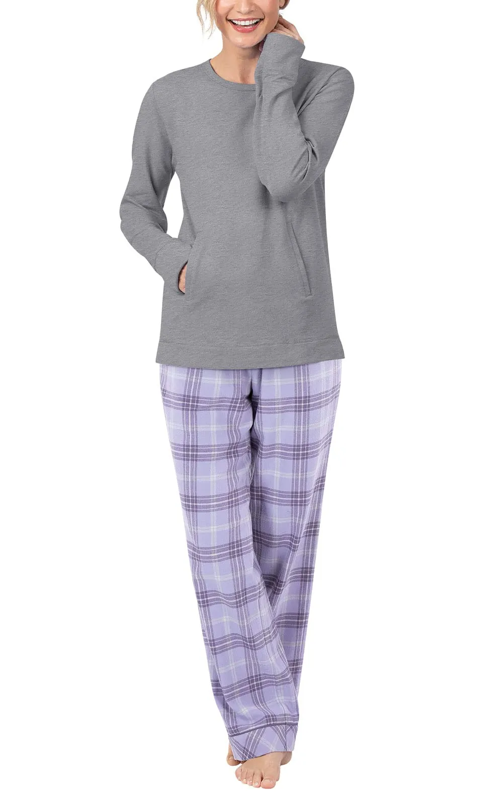 Addison Meadow Flannel Pajamas Women Pajama Set for Women Lavender Small 4 to 6