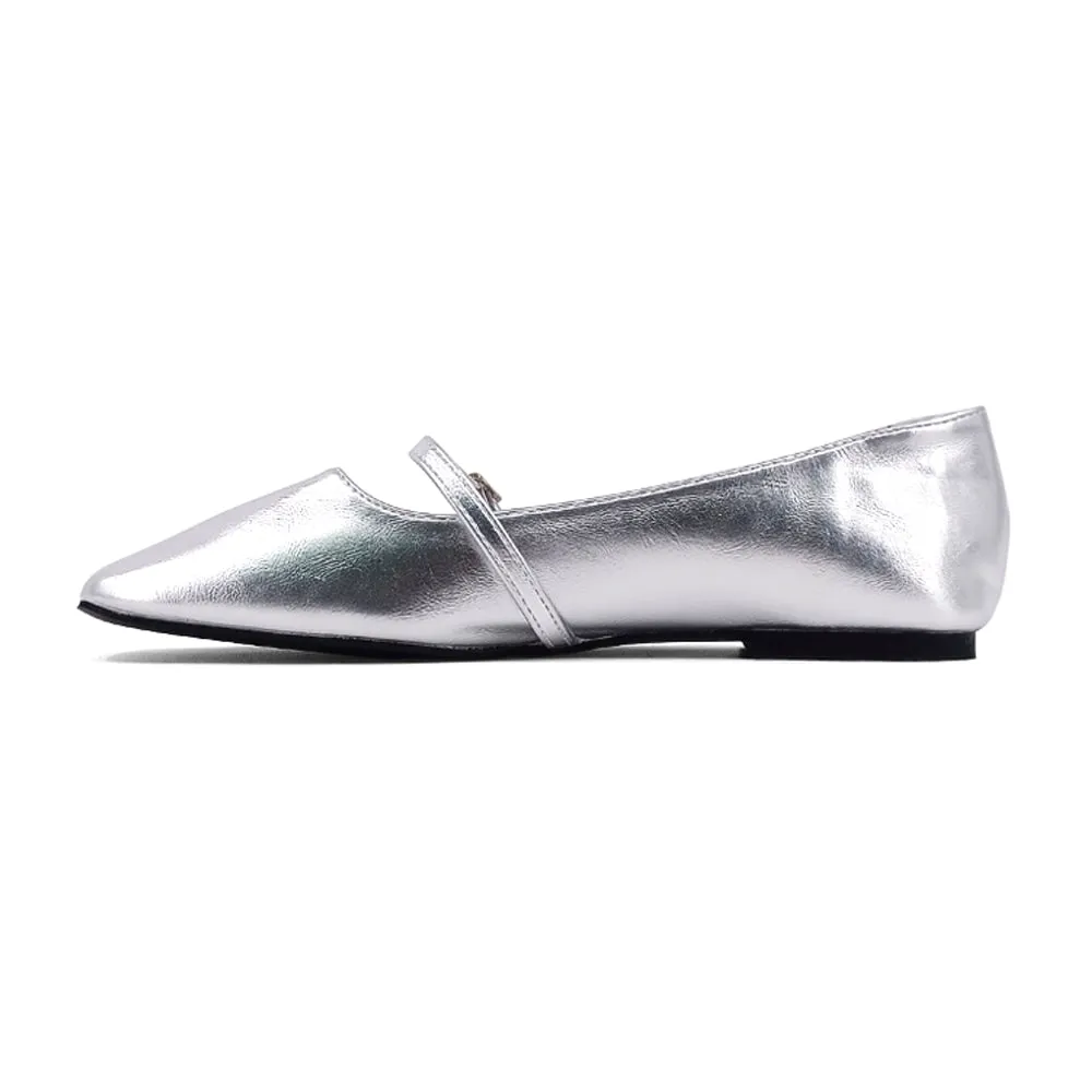 Adele Metallic Mary Jane Ballet Flats