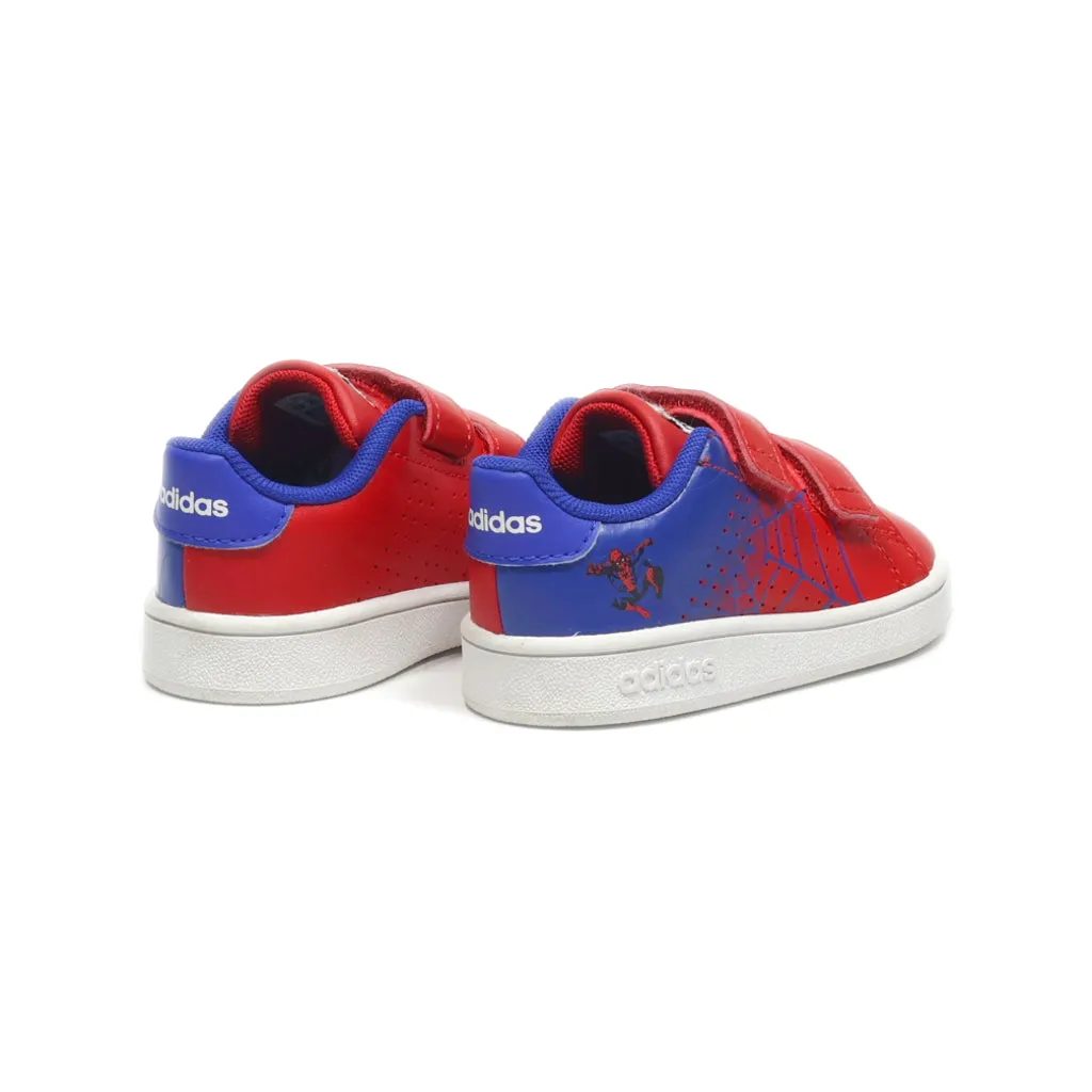 Adidas Advantage Sneakers Leather Red Colour For Kids