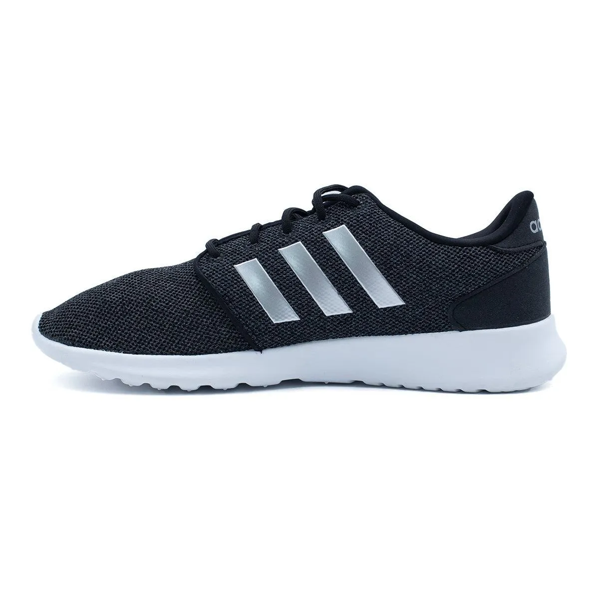 Adidas Cloudfoam Qt Racer Running Sport Shoes Fabric Black Colour For Men