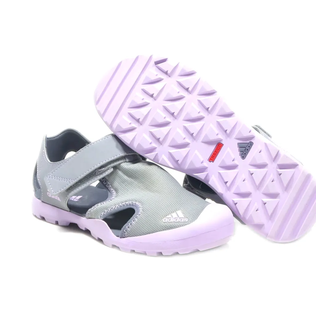 Adidas Flat Sandals Fabric Grey Colour For Kids