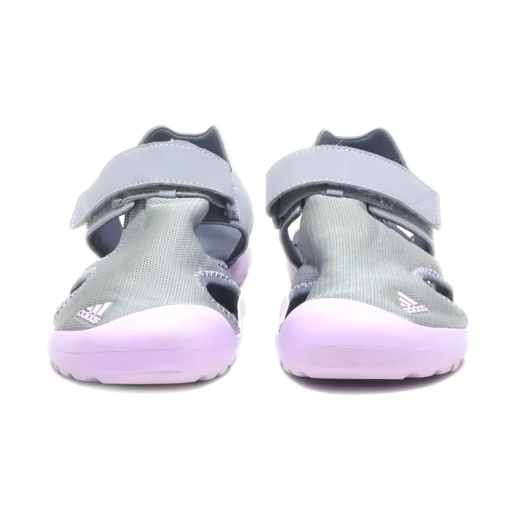 Adidas Flat Sandals Fabric Grey Colour For Kids