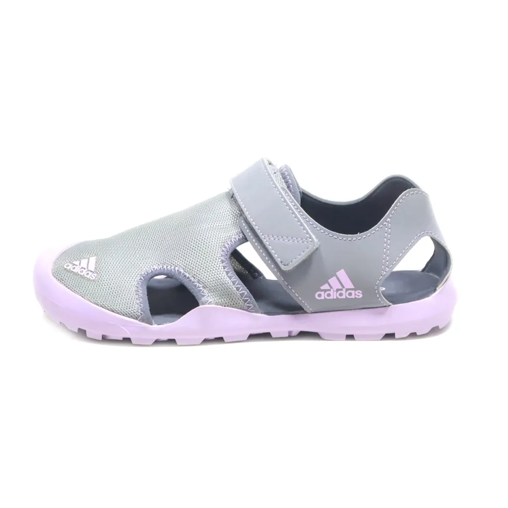 Adidas Flat Sandals Fabric Grey Colour For Kids