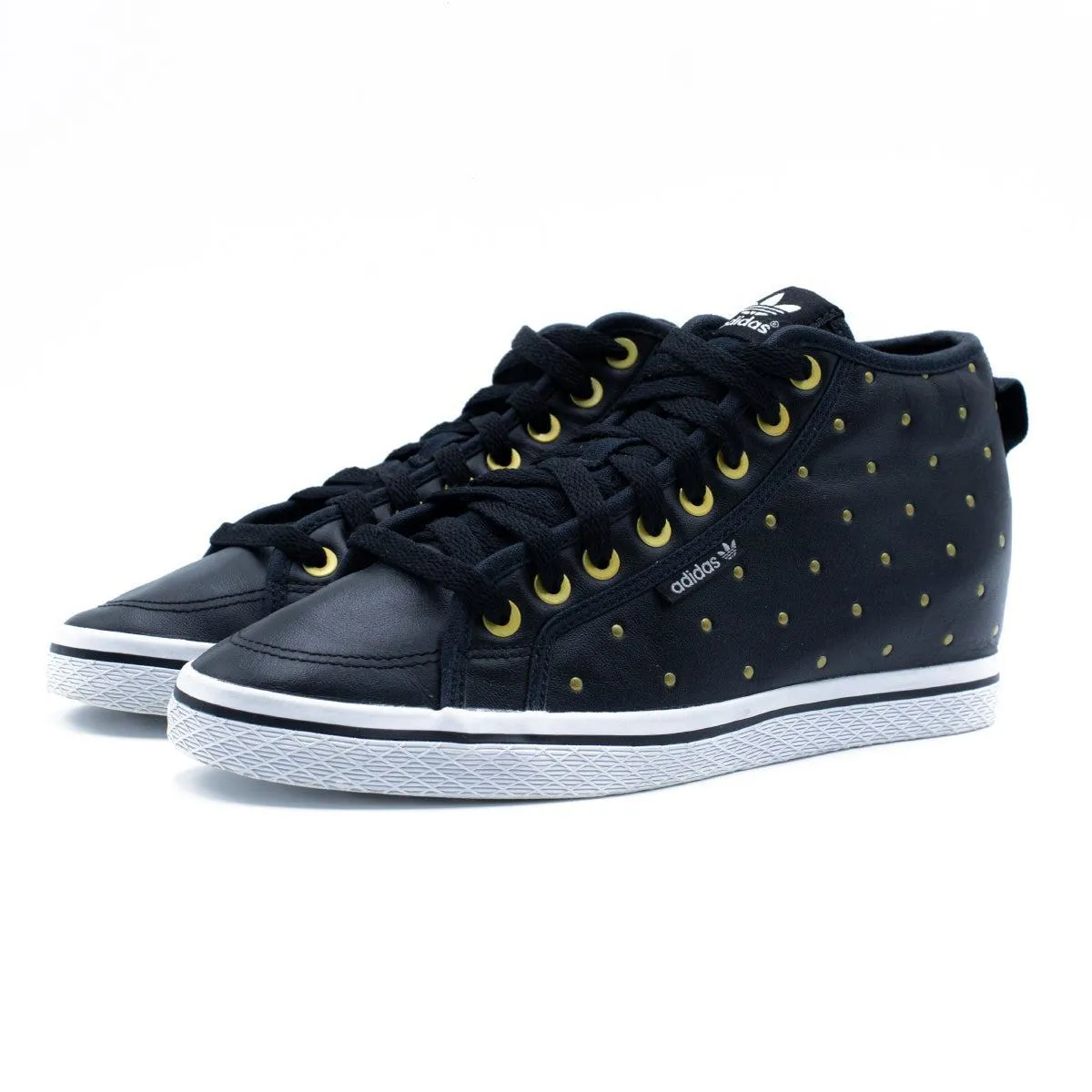 Adidas Honey Up High-Top Sneakers Leather Black Colour For Women