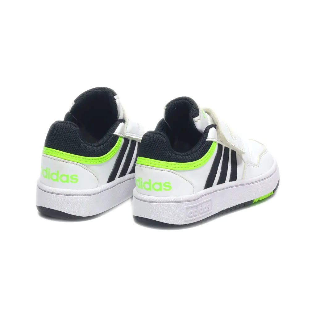 Adidas Hoops Sneakers Leather White Colour For Kids