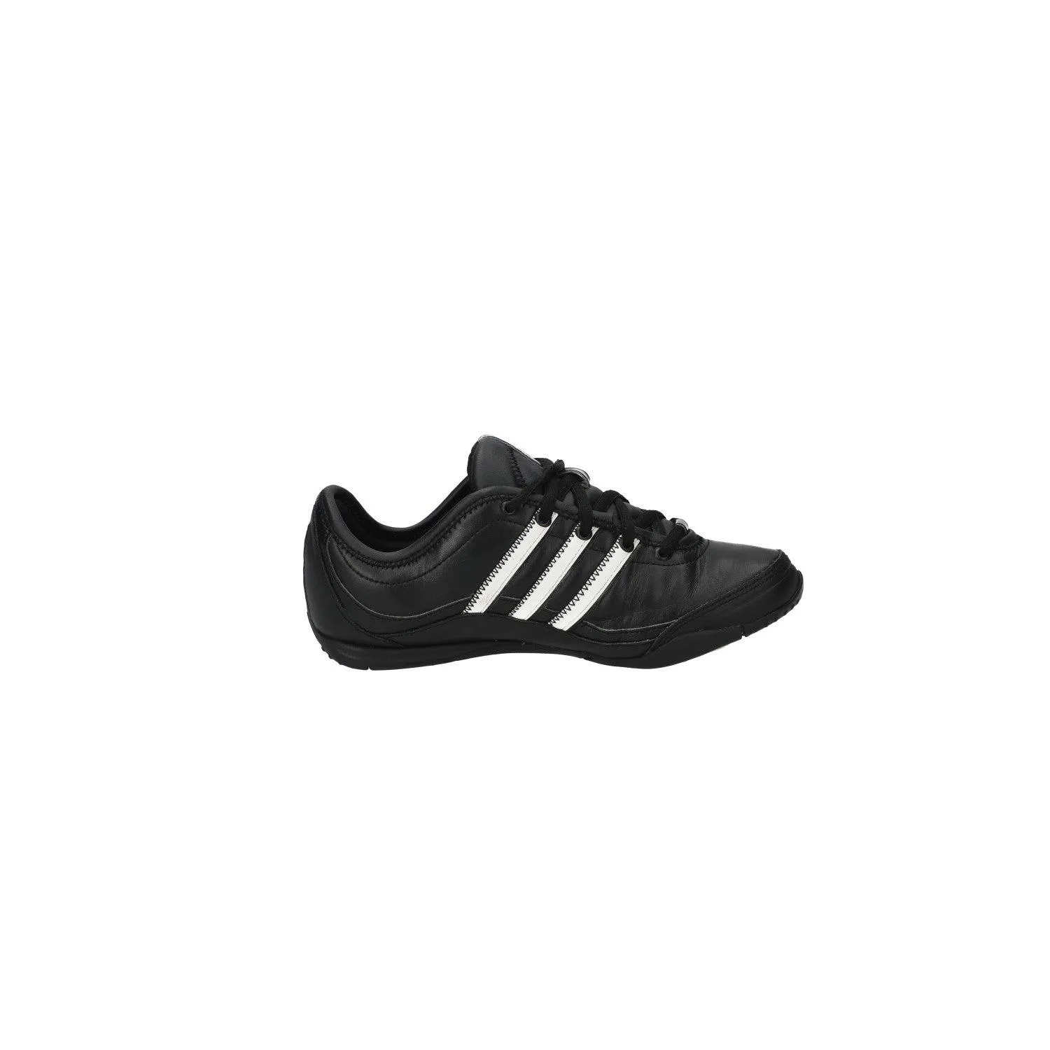 Adidas Laceup Running Sport Shoes Leather Black Colour For Women