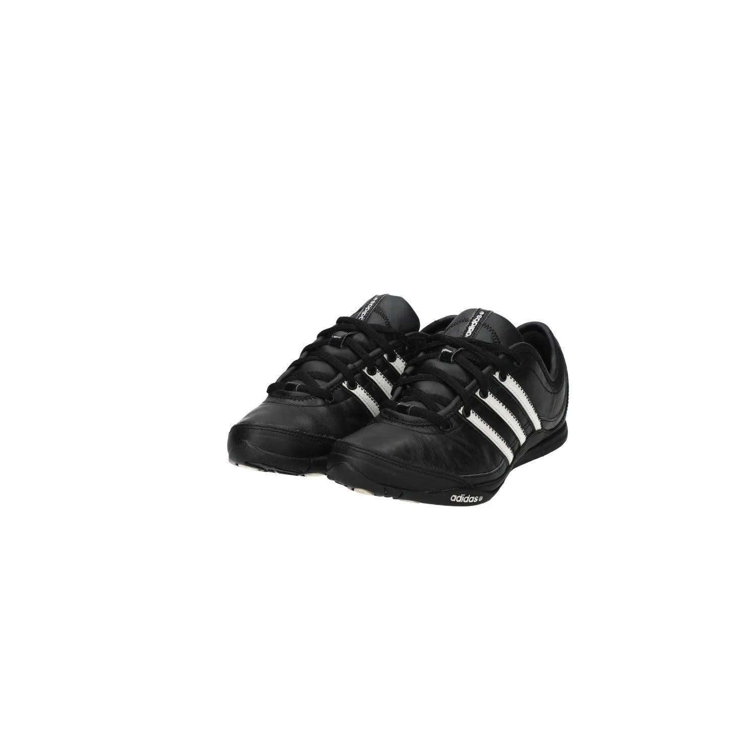 Adidas Laceup Running Sport Shoes Leather Black Colour For Women